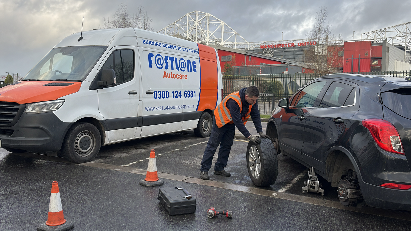 YourNewTyres mobile tyre fitting van and technician